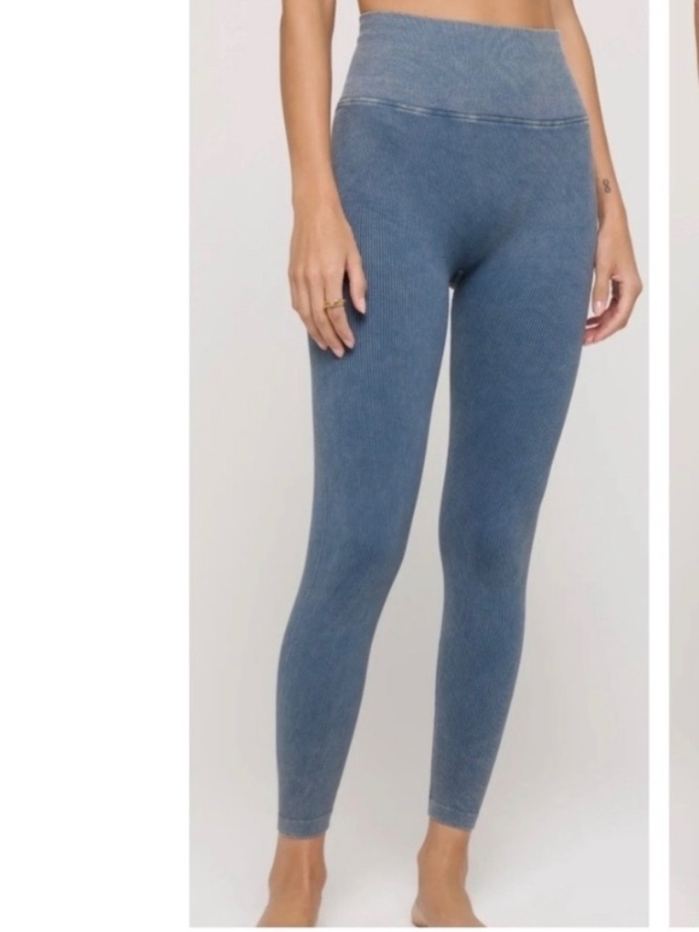 NWOT Spiritual Gangster Love Sculpt Mineral Wash Leggings M/L Orion Blue